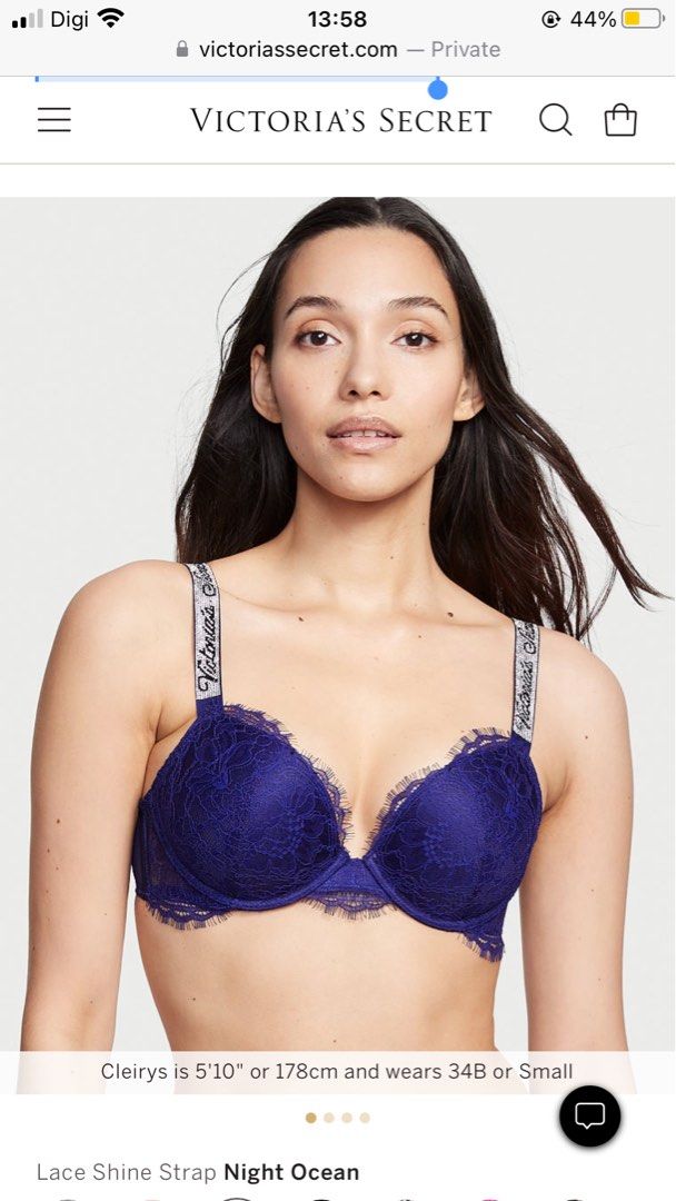 Victoria's Secret Shine Strap Lace Push-Up Bra, Women's Fashion, Tops,  Other Tops on Carousell