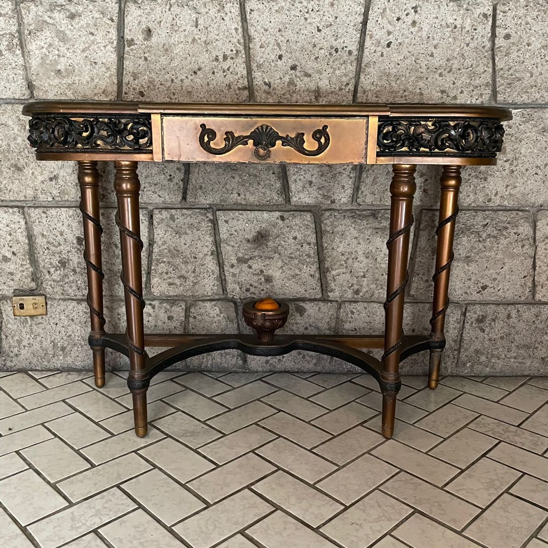 Vintage console carved long table (Category: Tables & Sets) located in San Pedro. Submitted by preloved_momma_buys (Listing ID 1217541899, Image 1). Description: .