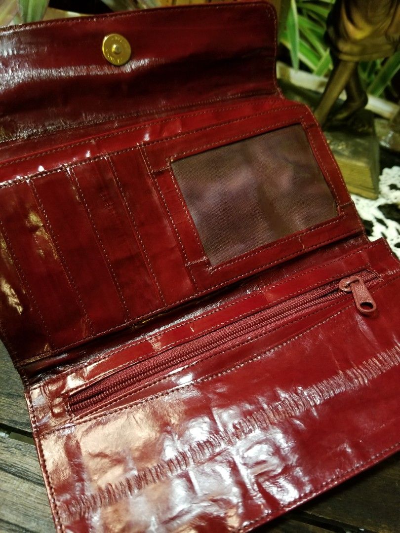 Genuine eel skin wallet made in korea store
