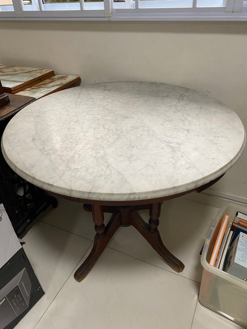 Vintage marble table, Furniture & Home Living, Furniture, Tables & Sets