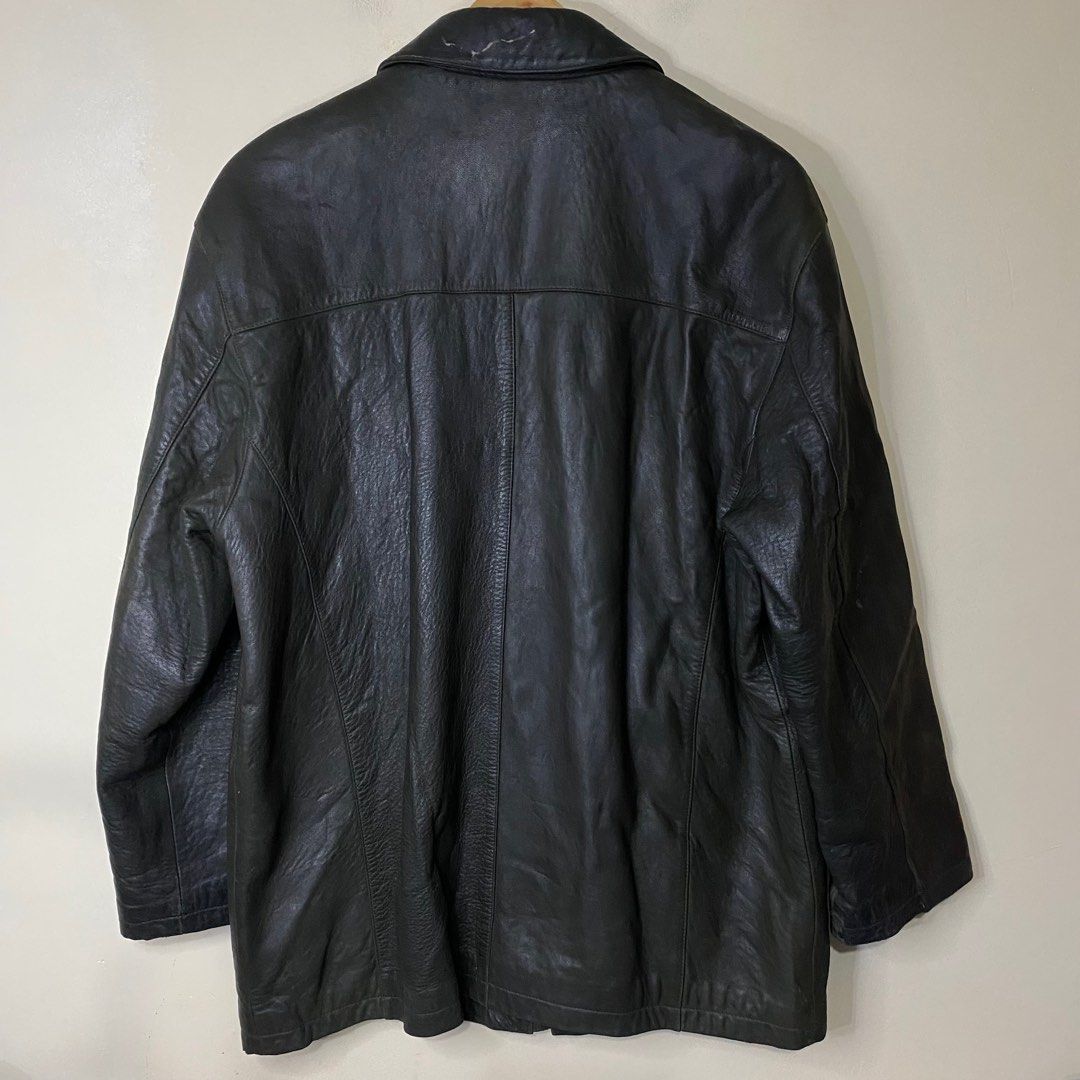 Vintage YSL Leather Jacket, Men's Fashion, Coats, Jackets and Outerwear on Carousell