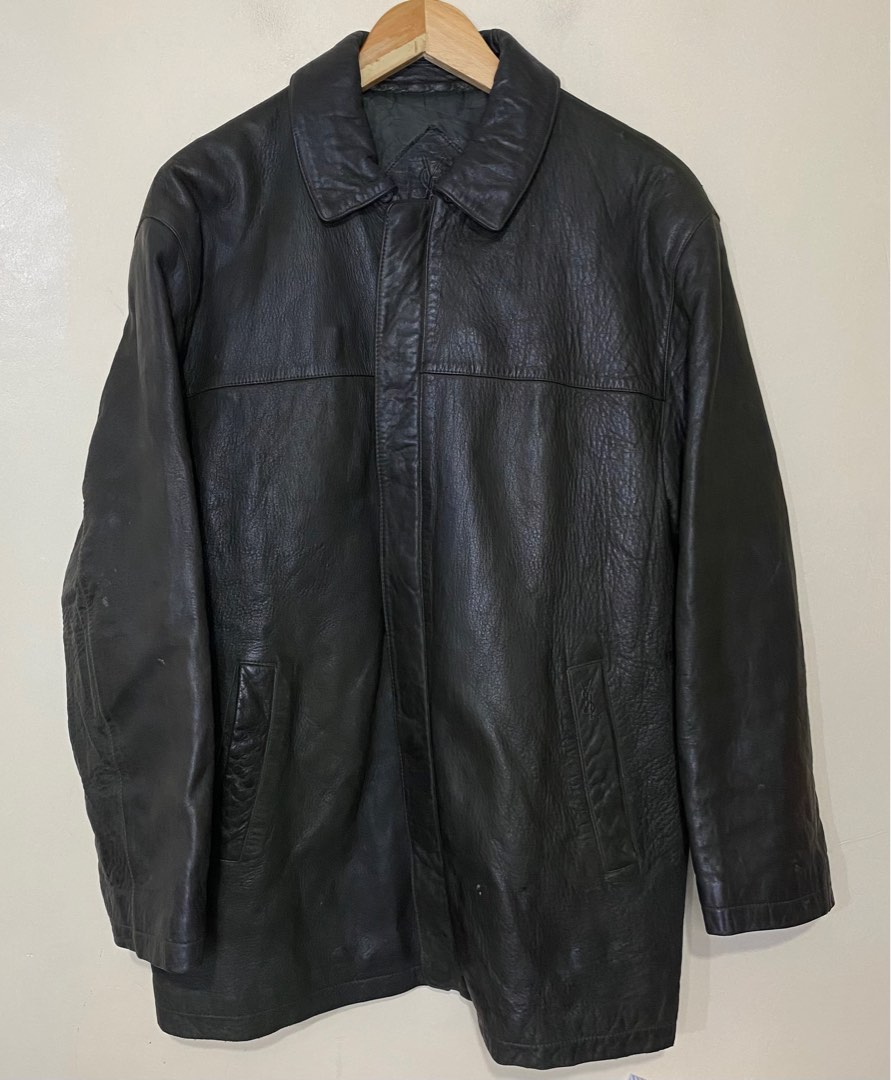 Vintage YSL Leather Jacket, Men's Fashion, Coats, Jackets and Outerwear ...