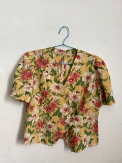 Y2K floral blouse