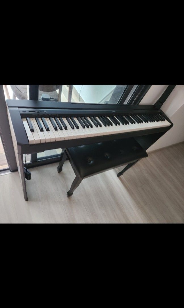 Yamaha P45 digital piano with stool and stand, Hobbies & Toys, Music