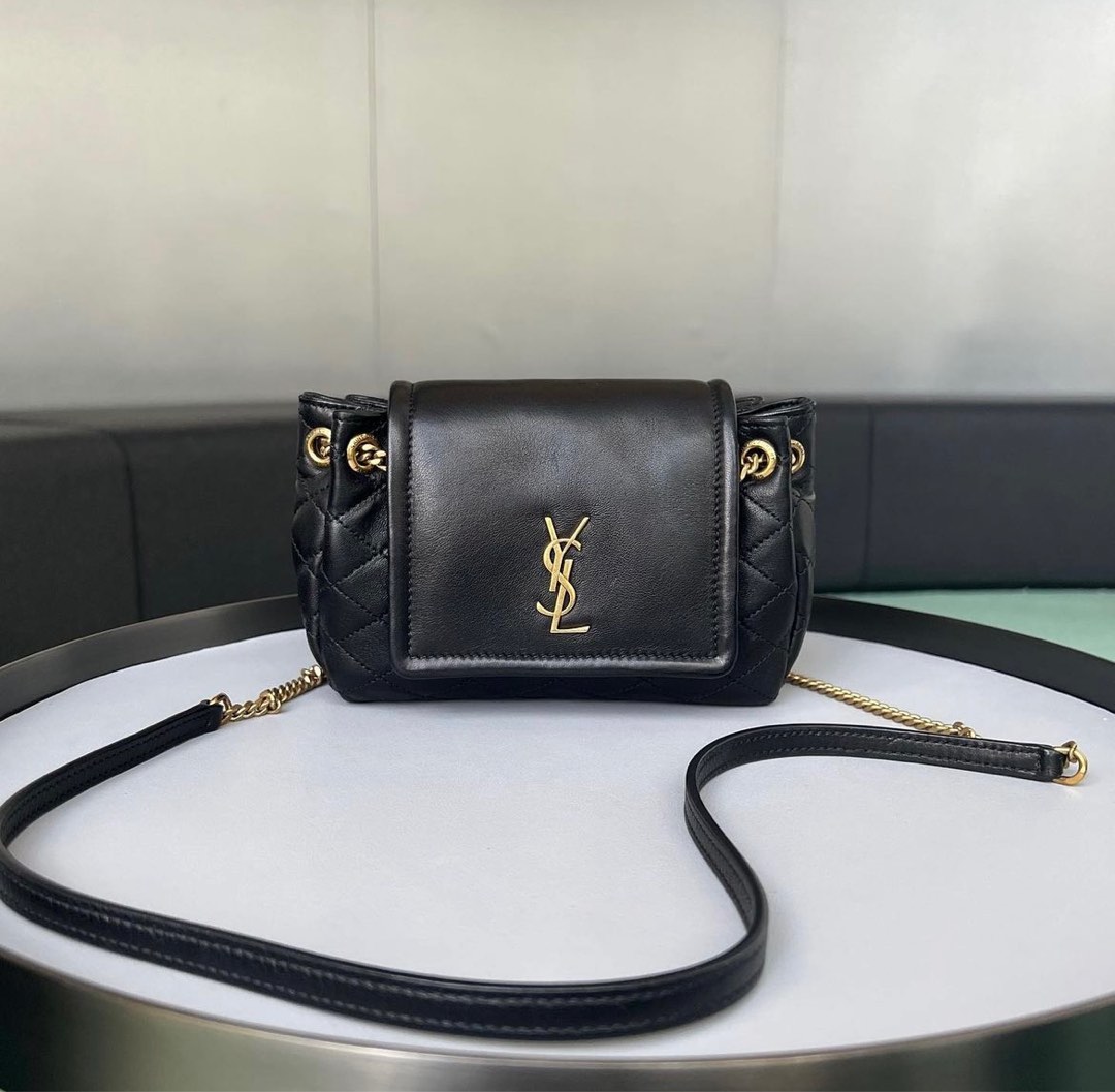 Yves Saint Laurent Nolita Flap Lambskin Black / Ghw, Luxury, Bags ...