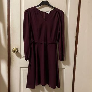 Zalora dark plum dress