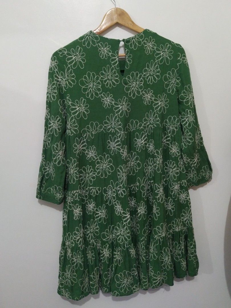 Zara Floral Embroidered Dress, Women's Fashion, Dresses & Sets, Dresses