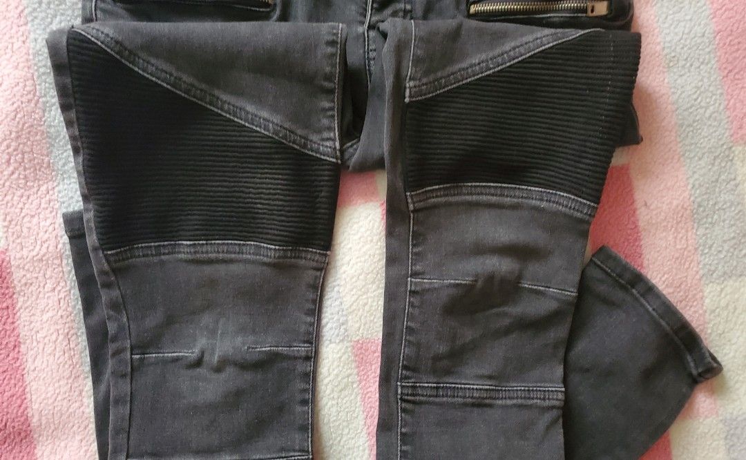 Zara Man Skinny Fit Biker Jeans, Men'S Fashion, Bottoms, Jeans On Carousell