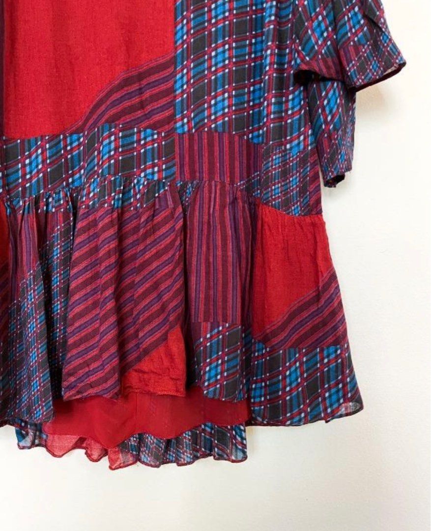 zara patchwork mini dress