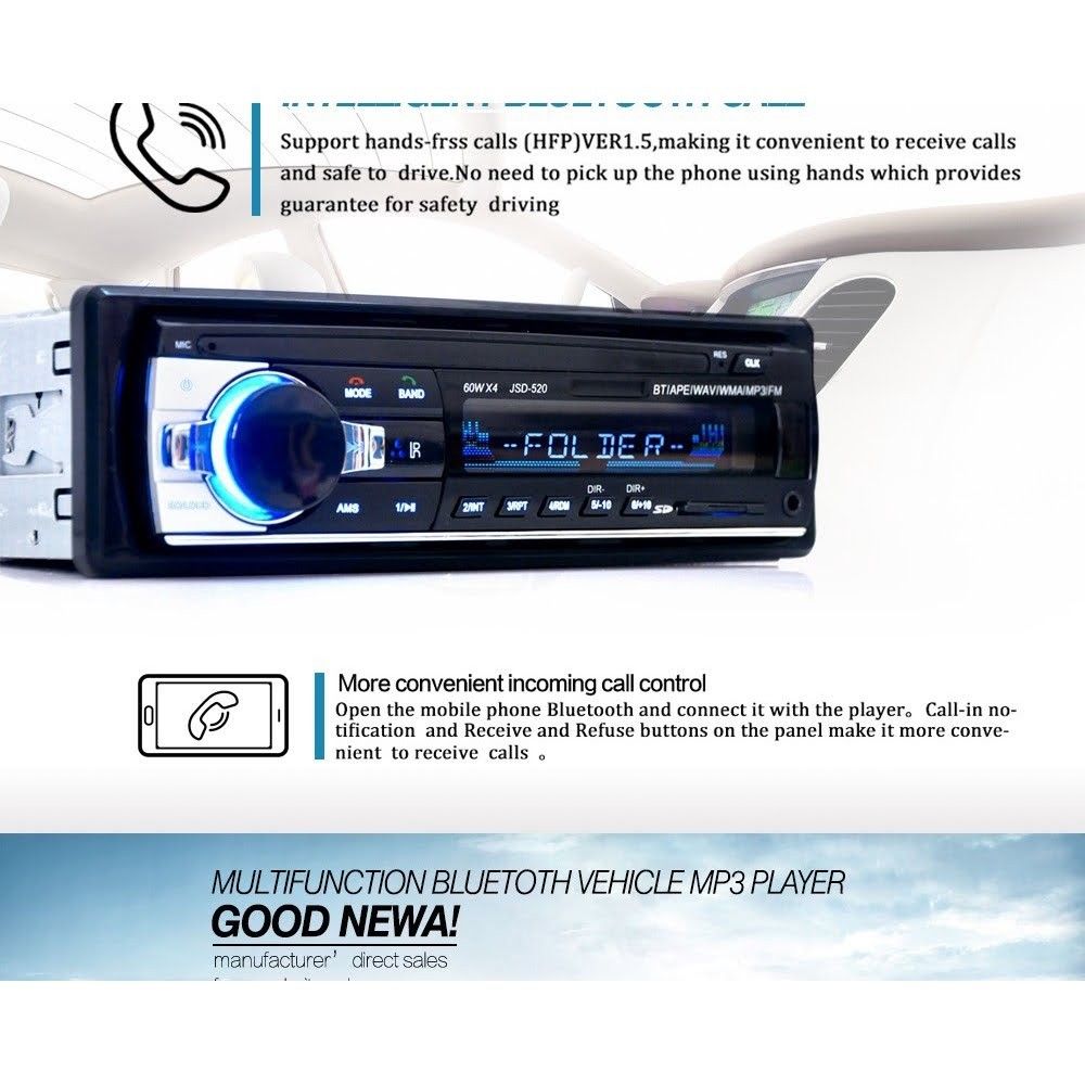 12V and 24V universal versions Car Stereo FM Radio MP3 Audio Player