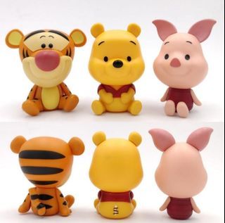 10pcs Winnie Figurines Cute Winnie Characters Figures Toy Set Winnie  Cupcake Toppers for Fairy Garden Party Decoration Home Decor Cake Toppers