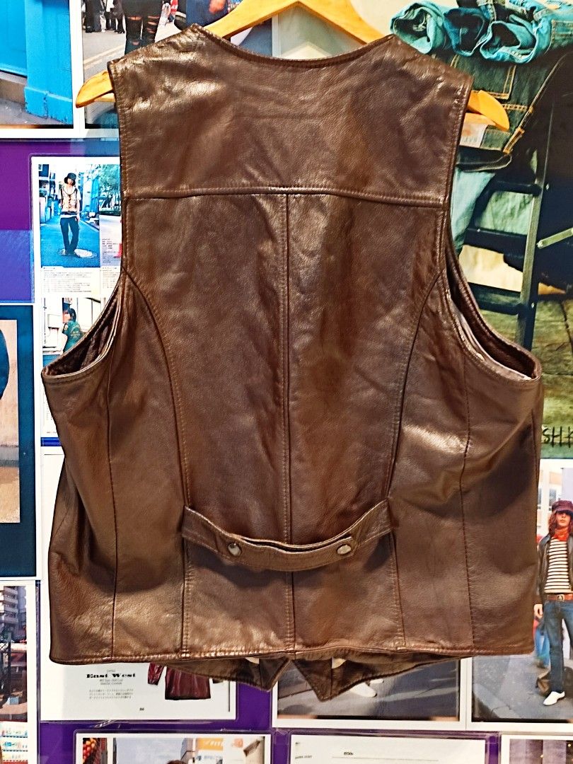 Real on sale leather vest