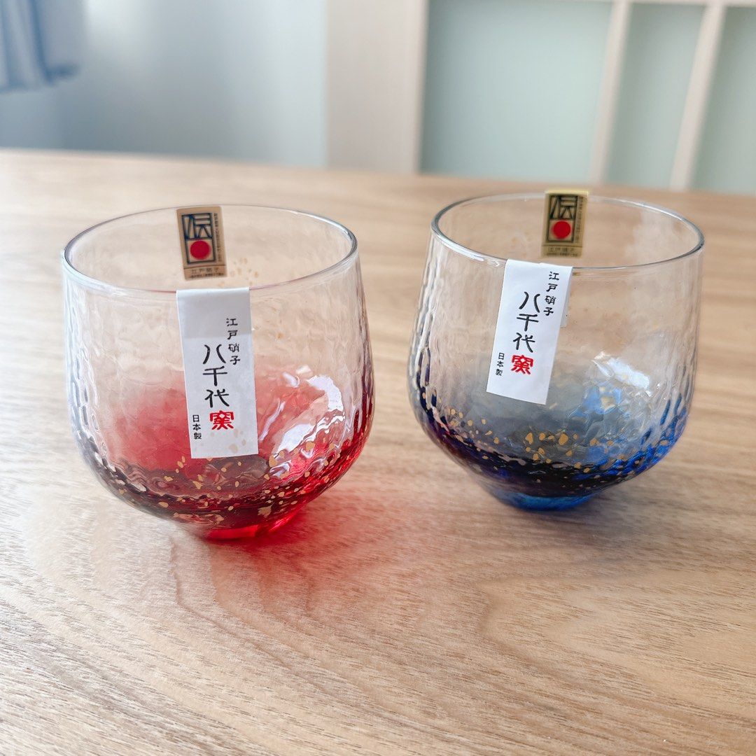 日本製］梅酒杯清酒杯東洋佐佐木江戶硝子八千代窯｜星空杯, 傢俬＆家居 