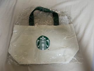 星巴克白色帆布提袋
