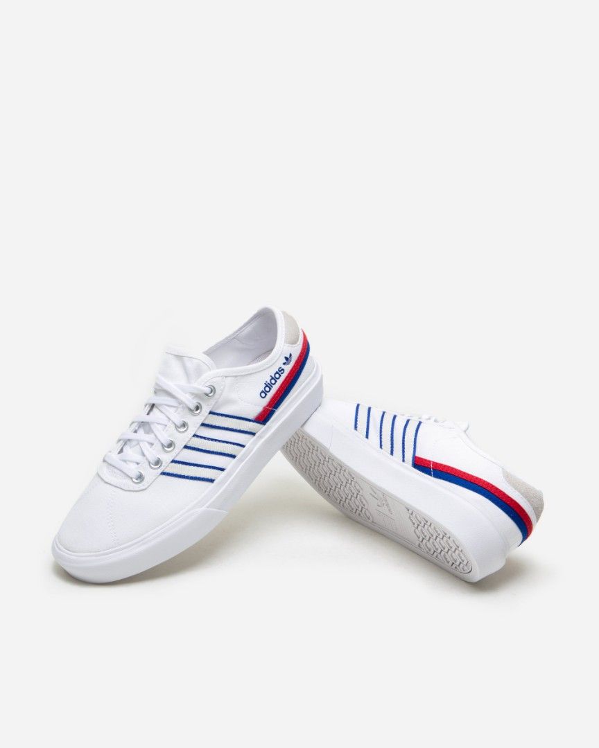adidas gazelle silver green womens Adidas Originals Delpala Low Canvas Trainers UK9.5/US10/EU44 FV0635 White   VintageTrainers