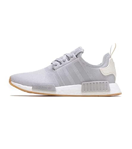 Gray and white nmds best sale
