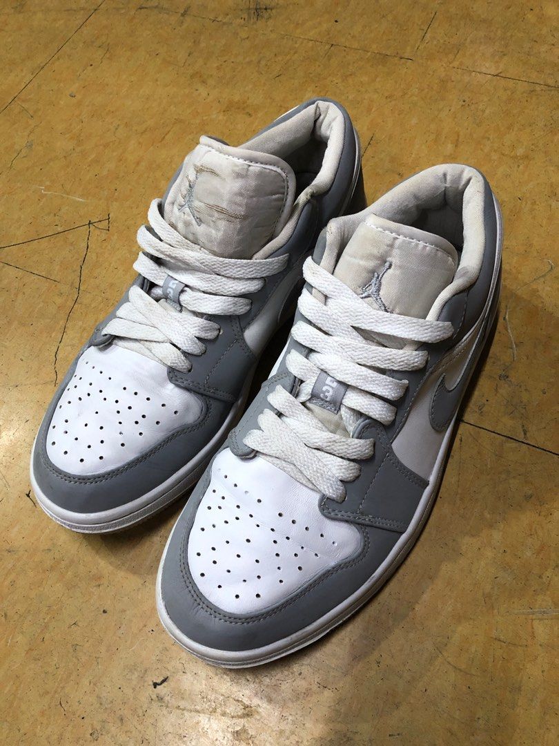 Air Jordan 1 Low 'White Wolf Grey'(26.5 cm), Men's Fashion