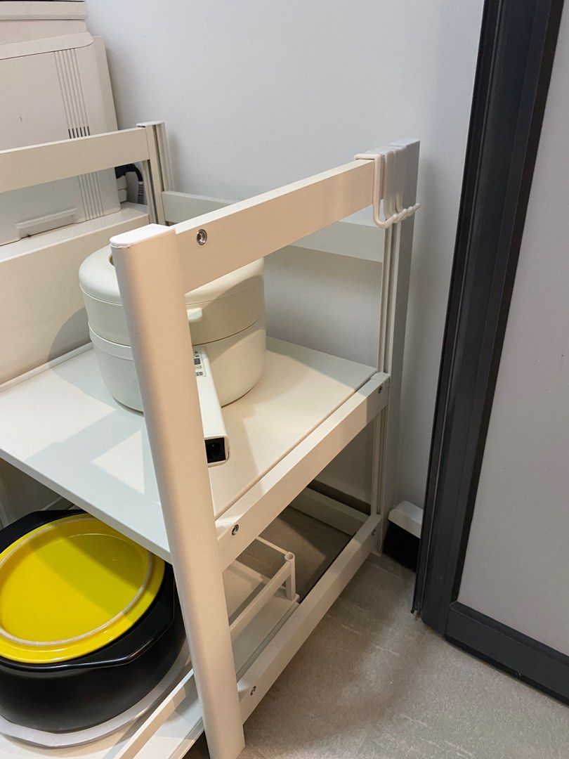 Aluminium White Kitchen Rack, Furniture & Home Living, Home Improvement