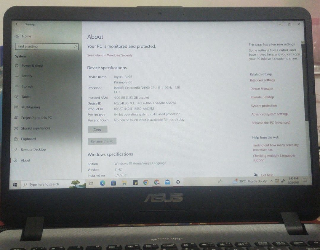 ASUS Laptop Windows 10, Computers & Tech, Laptops & Notebooks on Carousell