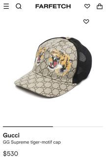 Authentic - GUCCI supreme tiger motif cap