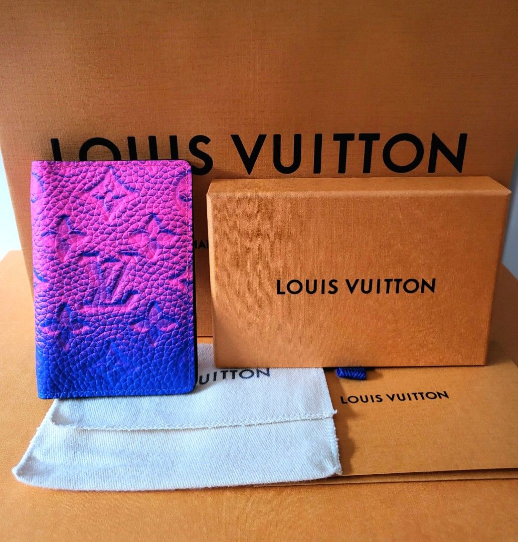 Louis Vuitton Pocket Organizer Taurillon Illusion Blue/PinkLouis Vuitton  Pocket Organizer Taurillon Illusion Blue/Pink - OFour