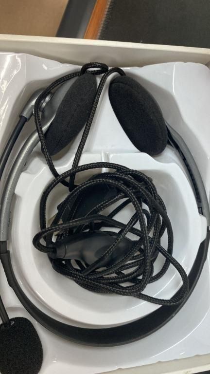 B607 TINGDA USB Computer Headset Lightweight PC Headset with Microphone Noise Cancelling Wired Headphones Business Headset for Skype Webinar Cell