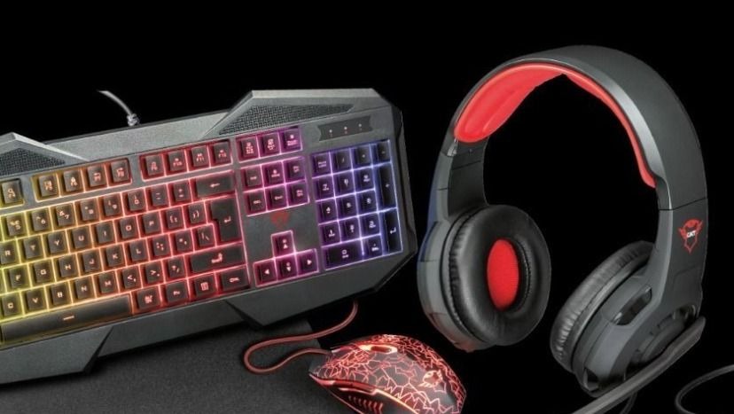 (BEST PROMO) 3 IN 1 Gaming Bundle Mechanical Feel LED Keyboard LED ...