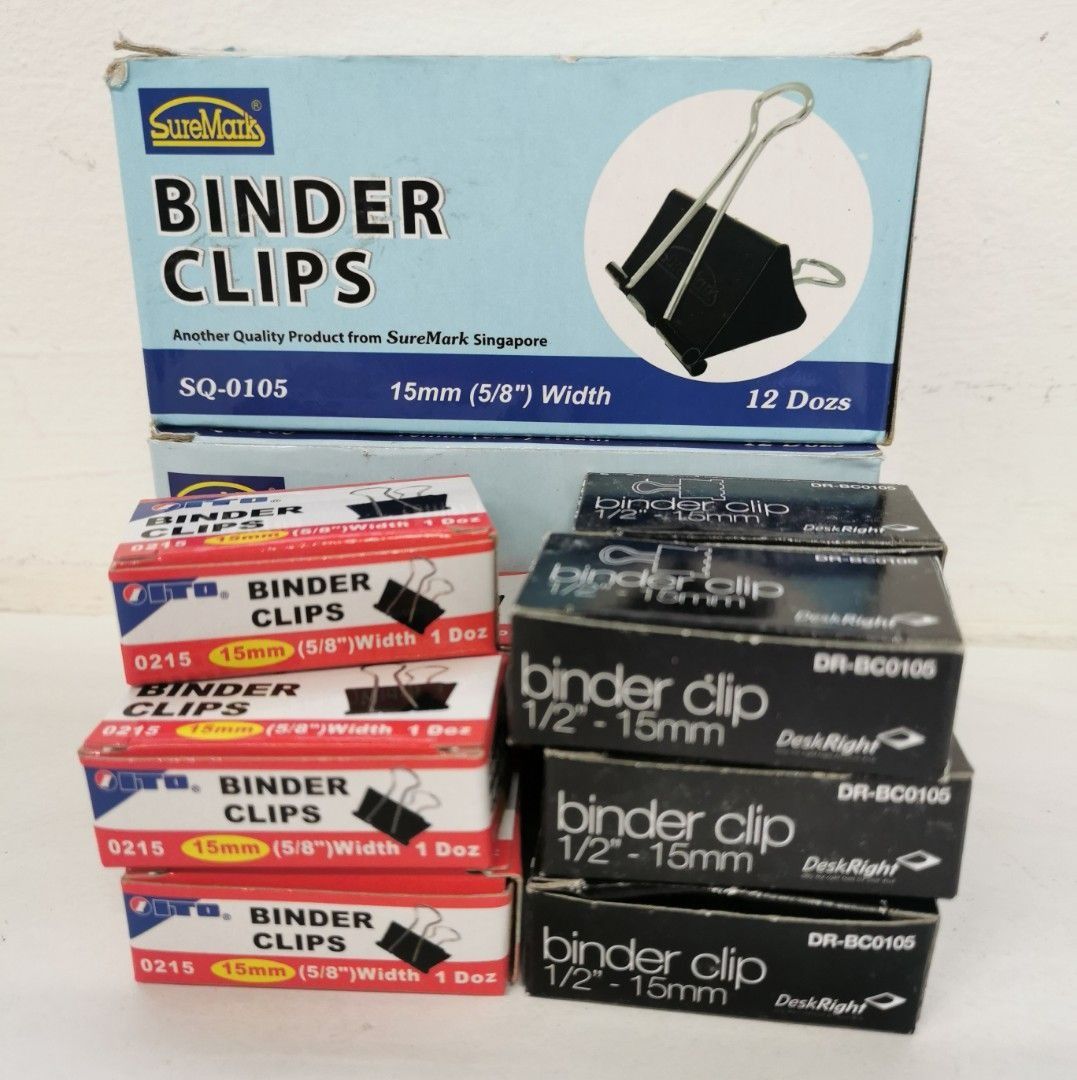 Binder clips, Width 16 mm