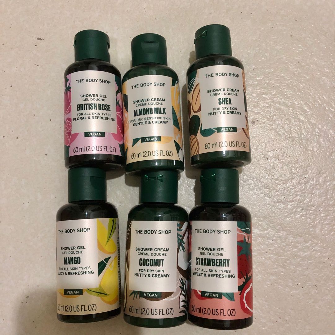 Body Shop mini collection shower gel, Beauty & Personal Care, Bath