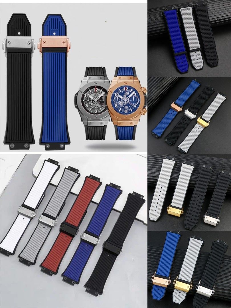 BRAND NEW 25mm 17mm RUBBER STRAP ONLY FOR HUBLOT BIG BAND