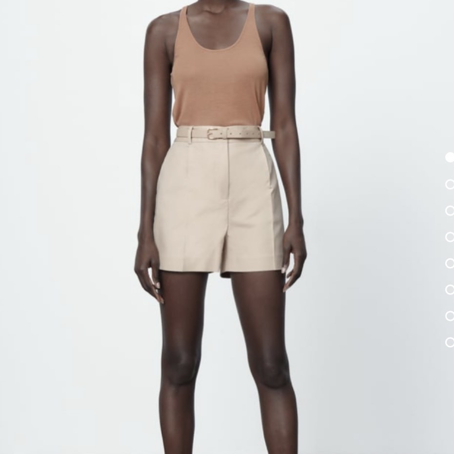 Zara shorts with belt sale