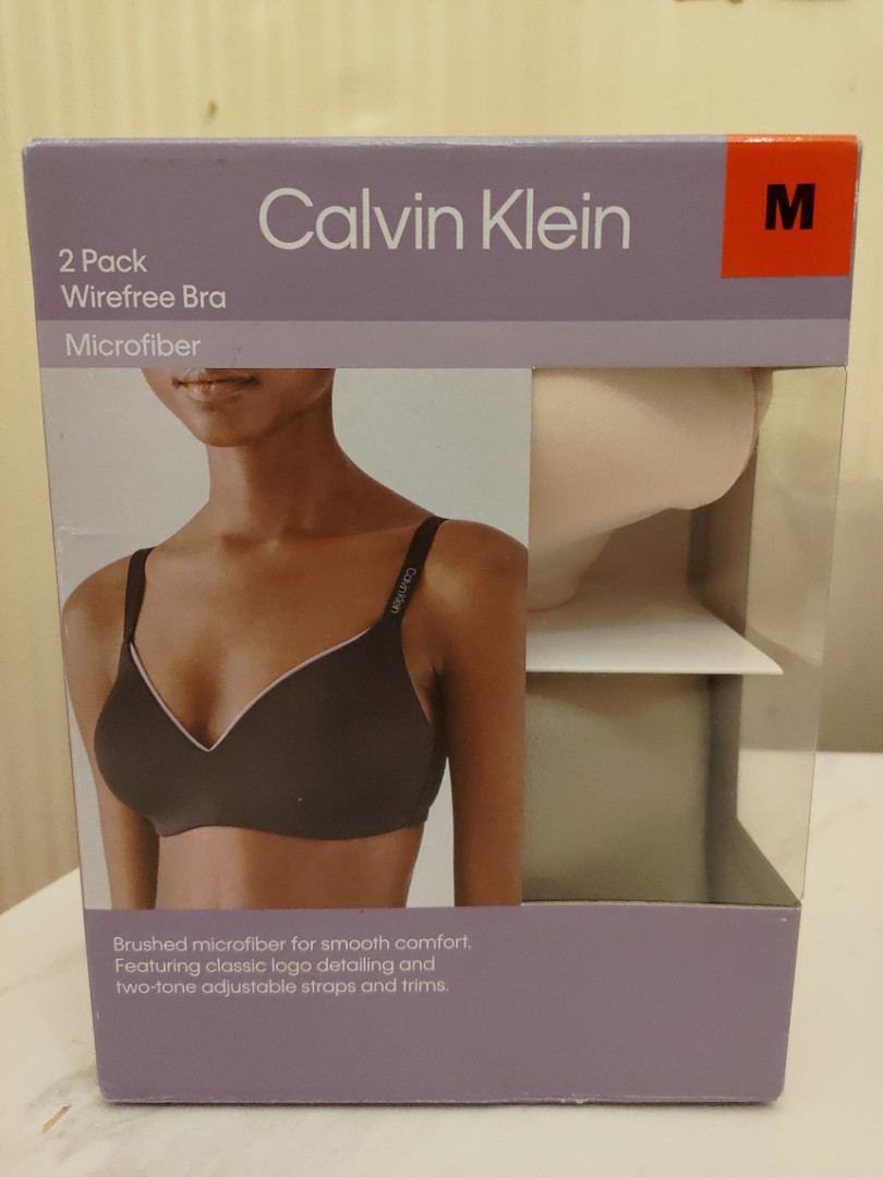 CK Microfiber Wirefree bra x2 gift pack Size S M L XL, Women's Fashion, New  Undergarments & Loungewear on Carousell