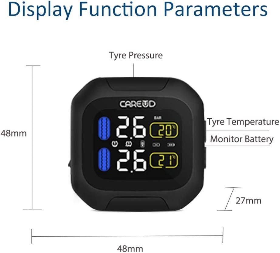CAREUD M3WF Waterproof Motorcycle TPMS DIY Tire Pressure Monitoring ...