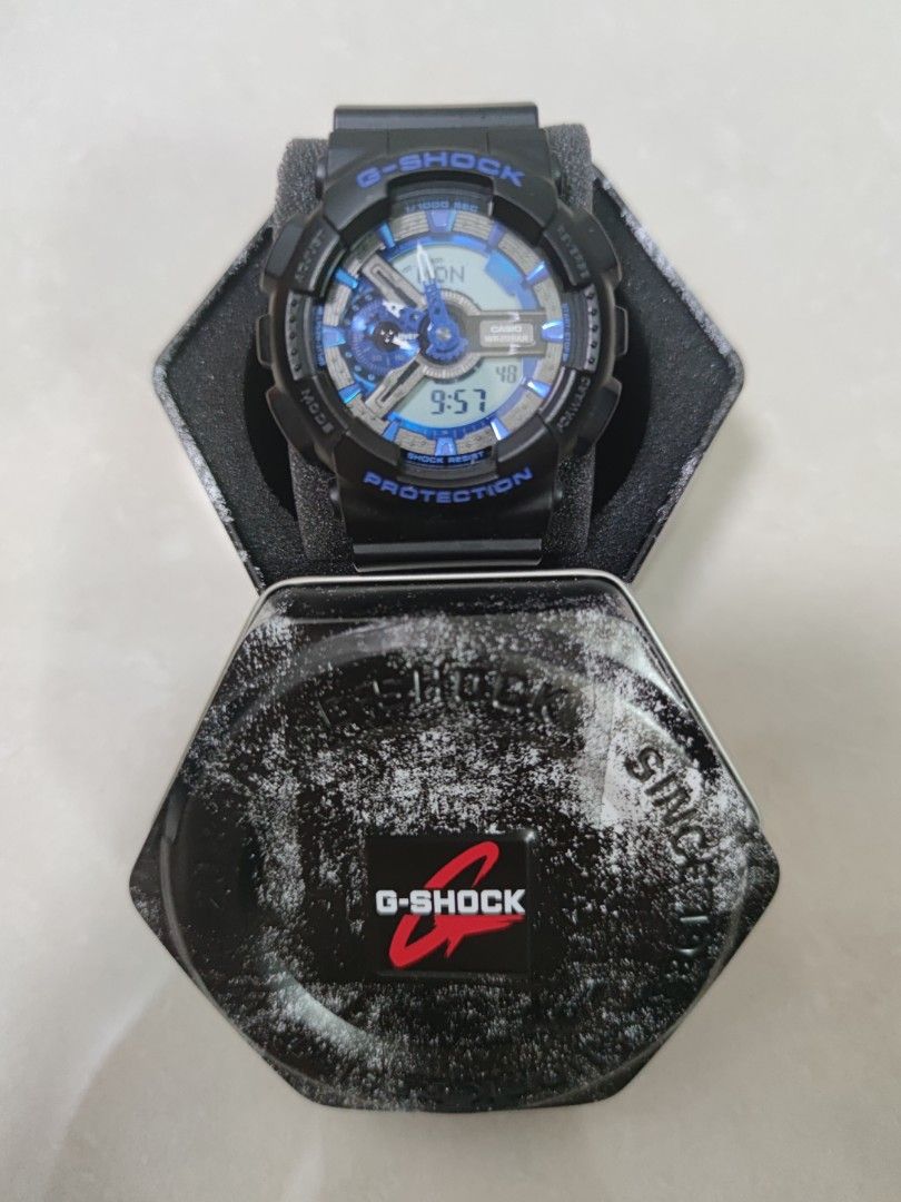 G shock watch clearance black and blue