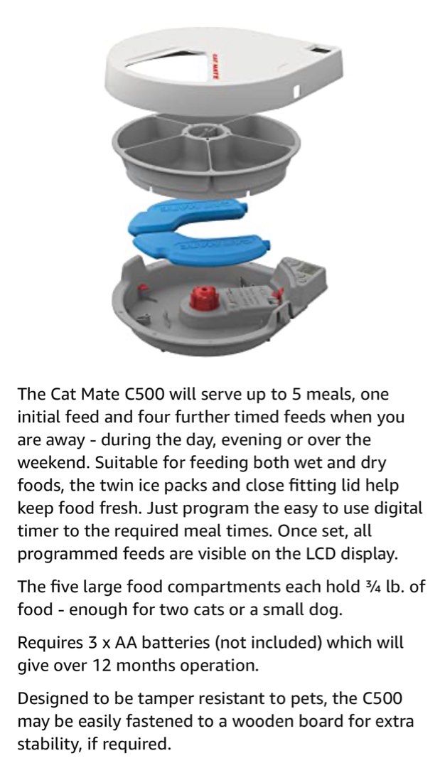 Cat mate deals c500 manual
