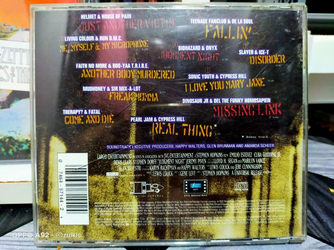 CD Judgement Night soundtrack, Hobbies & Toys, Music & Media, CDs