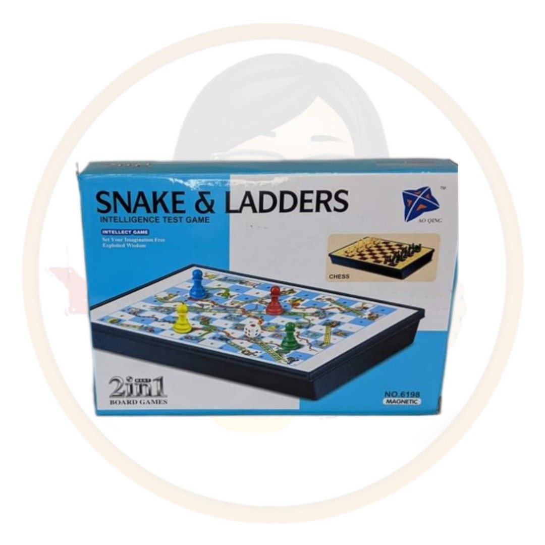 Chess and Snake & Ladders boardgame (2 in 1), Hobbies & Toys, Toys & Games on Carousell