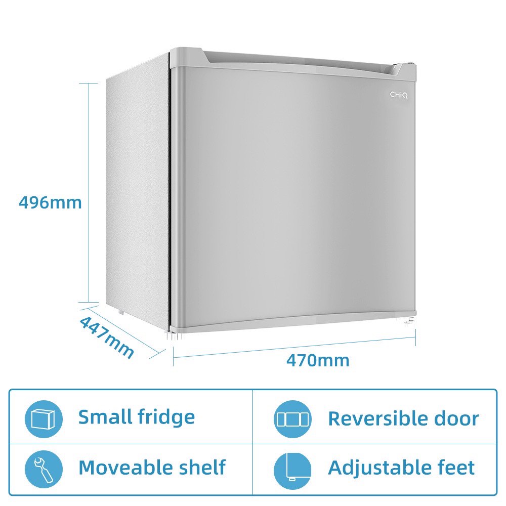 CHiQ Singledoor Mini Bar Fridge 46L Noninverter Low Noise/Less Power