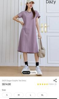DAZY Slogan Graphic Tee Dress