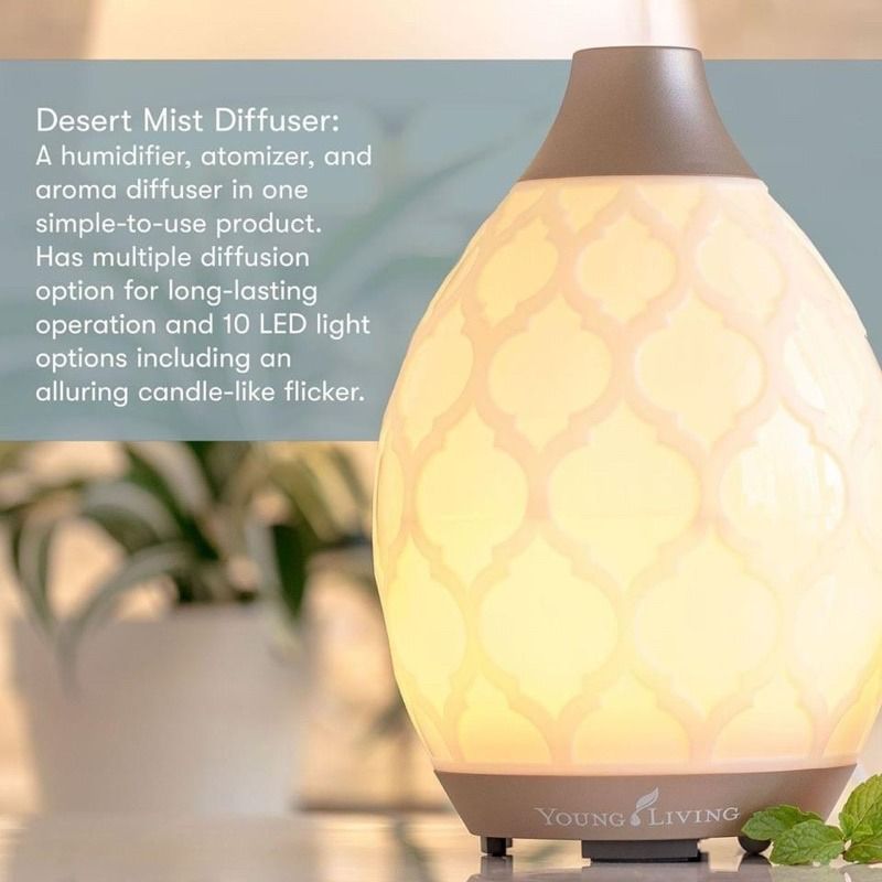 Desert Mist Ultrasonic Diffuser YL with AC Power Adapter & Manual (Category: Air Purifiers & Dehumidifiers) located in Cebu City. Submitted by mcqueen_storehouse (Listing ID 1217639754, Image 3). Description: FEATURES & BENEFITS ● Diffusing essential oils is a perfect way to relax, dispel odors, and create an aroma-filled atmosphere of peace and harmony. ● The diffuser’s 11 different light settings can be turned off or on independent of diffuser 