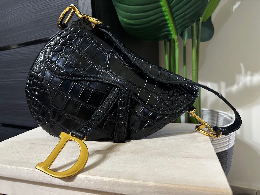 Dior Saddle Handbag Crocodile  Luxury Bags  Wallets on Carousell