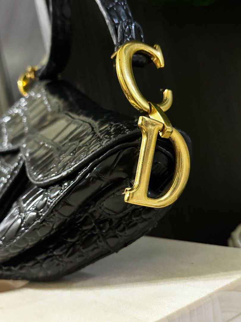 Dior discount saddle crocodile
