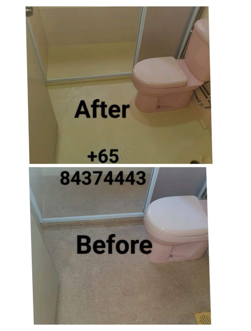 Epoxy on floor/ Toilet floor wall epoxy / Toilet pipe painting / Toilet