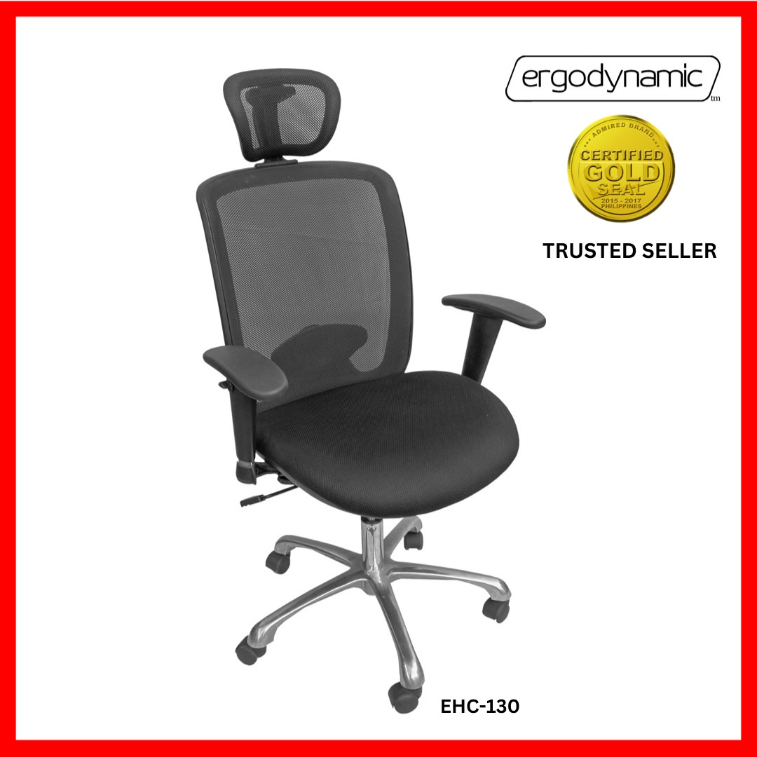 ERGODYNAMIC EHC130 Delta 2 Executive Mesh Chair w/ headrest, Office