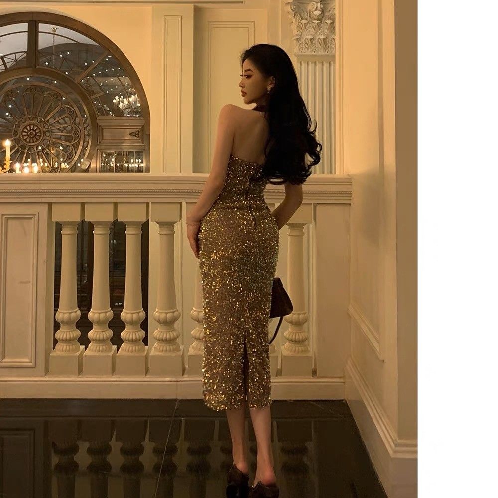 Purple and gold cocktail dress hotsell
