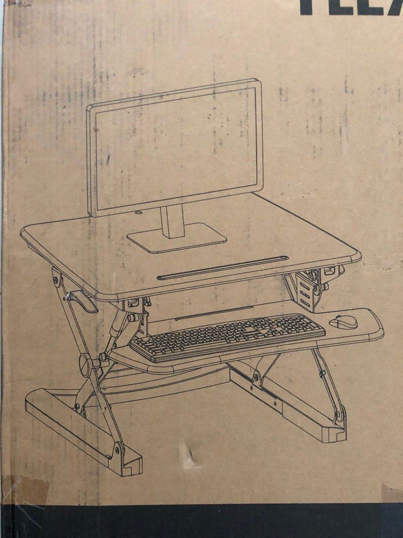 Expandable Computer Table Standing & Sitting Position, Furniture & Home ...