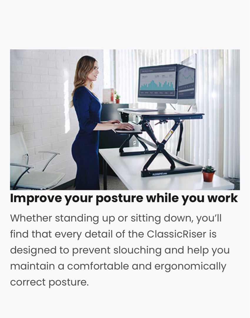 Stan Position Expandable Computer Table Standing & Sitting Position, Furniture & Home ...