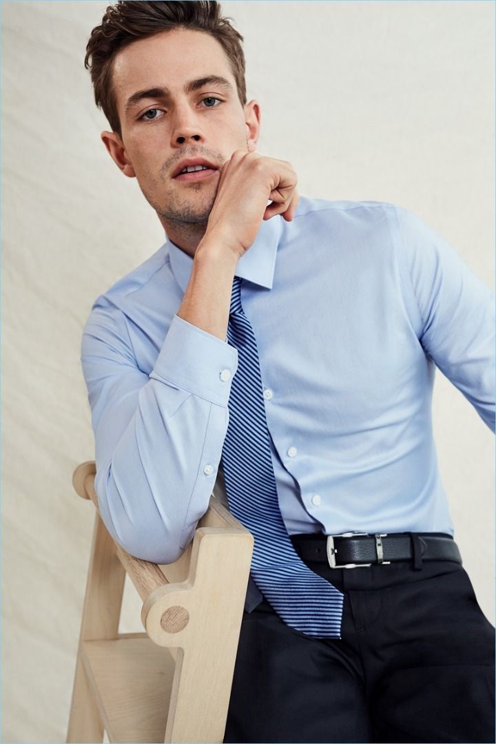 Express slim fit dress hot sale shirt