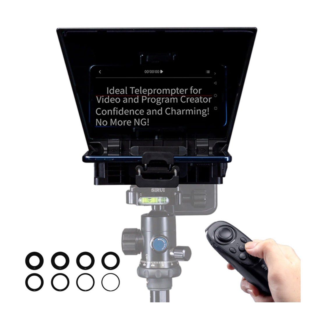 FEELWORLD TP2 8 PORTABLE TELEPROMPTER UP 8 SMARTPHONE TABLET PROMPTER FOR DSLR CAMERA RECORD Photography Photography Accessories Other Photography Accessories on Carousell