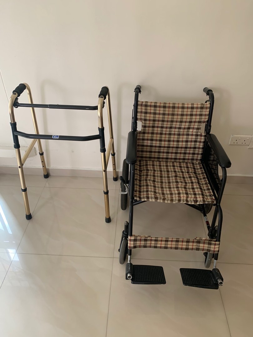 Foldable Wheelchair and walking aid, Health & Nutrition, Assistive